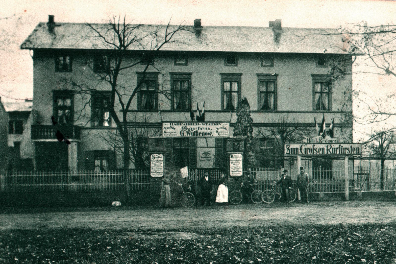 Historische Aufnahme eines Gebäudes in Schwielowsee