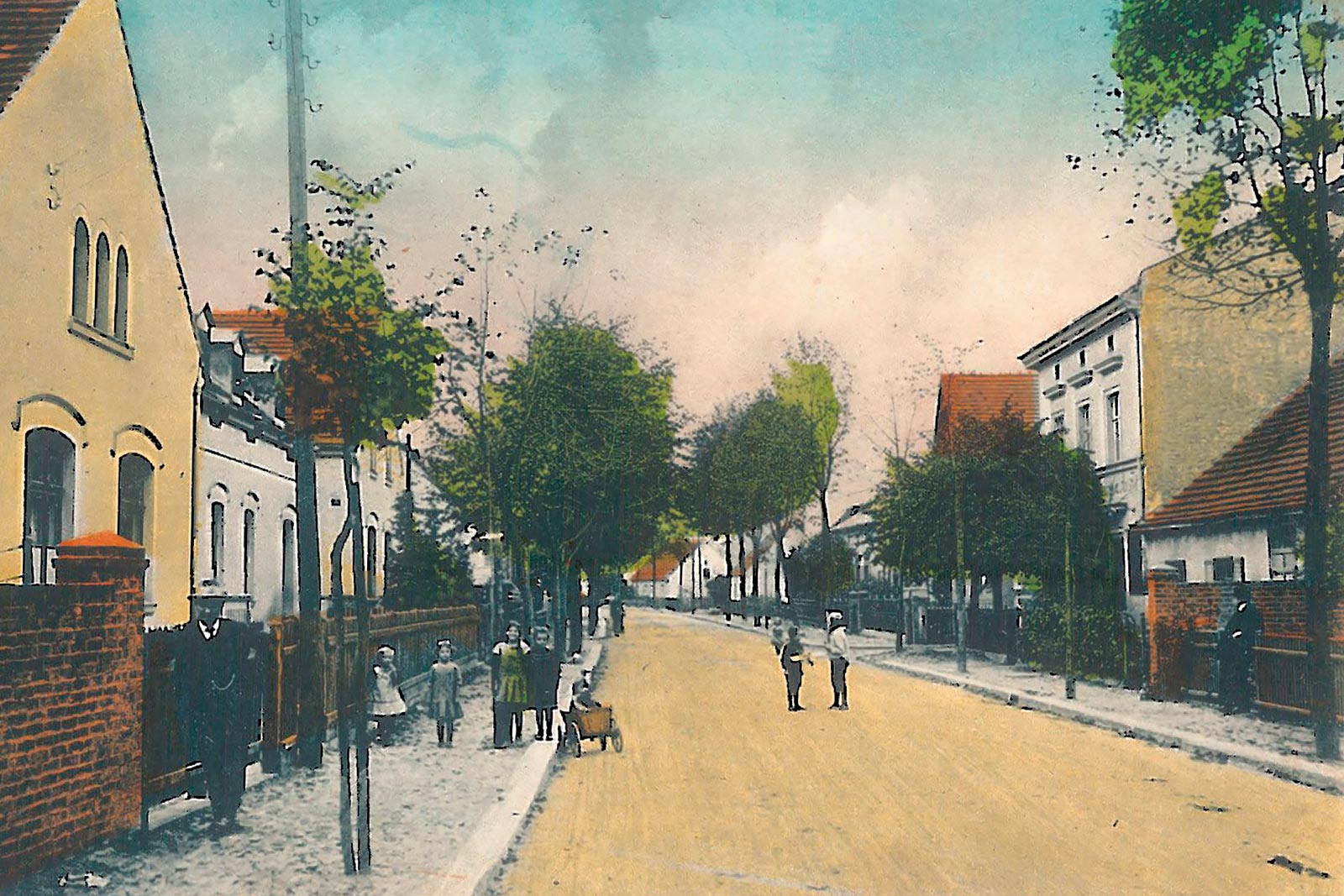 Historische Aufnahme der Chausseestraße in Schwielowsee